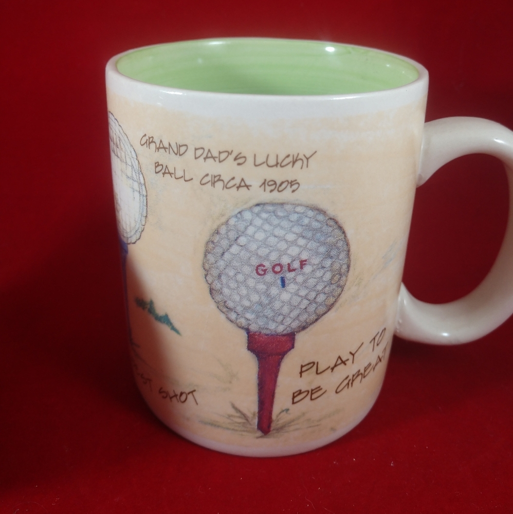 Vintage Russ Berrie golf coffee mug
